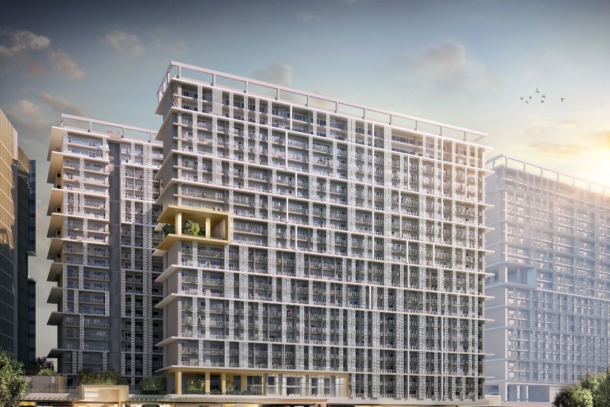 A render of the facade of Park McKinley West