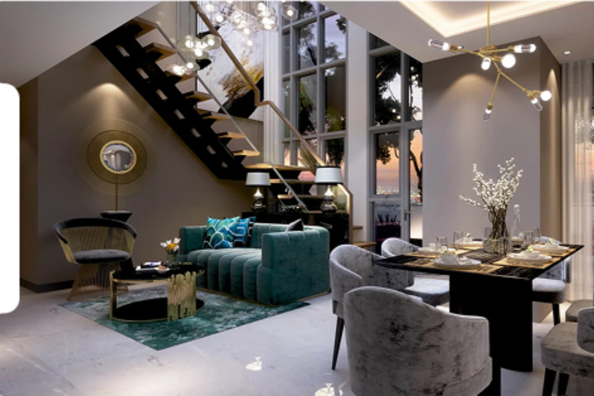 A render of the loft unit at Uptown Modern in BGC